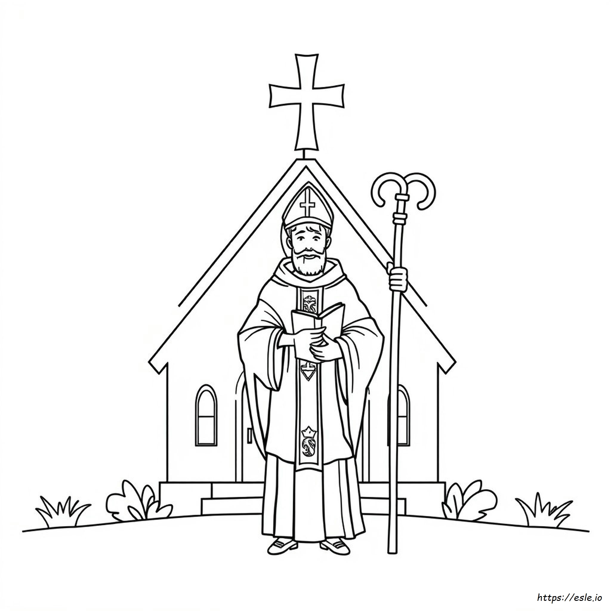 Halaman Mewarnai Santo Dominikus