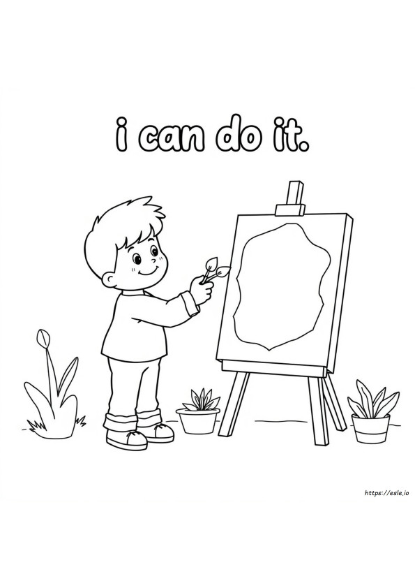 I Can Do It Coloring Page