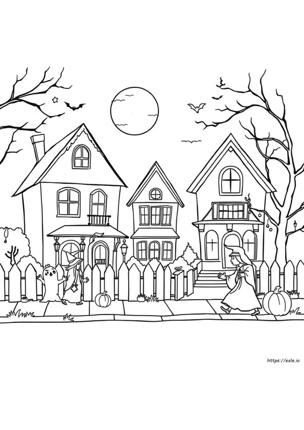 Halloween Drawings Coloring Page