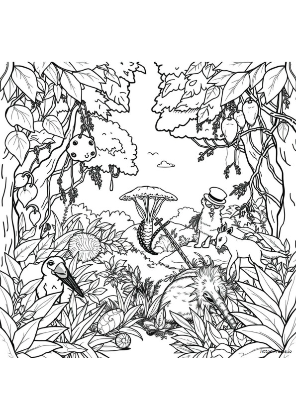 Jungle Dieren Wilde Dieren Kleurplaten