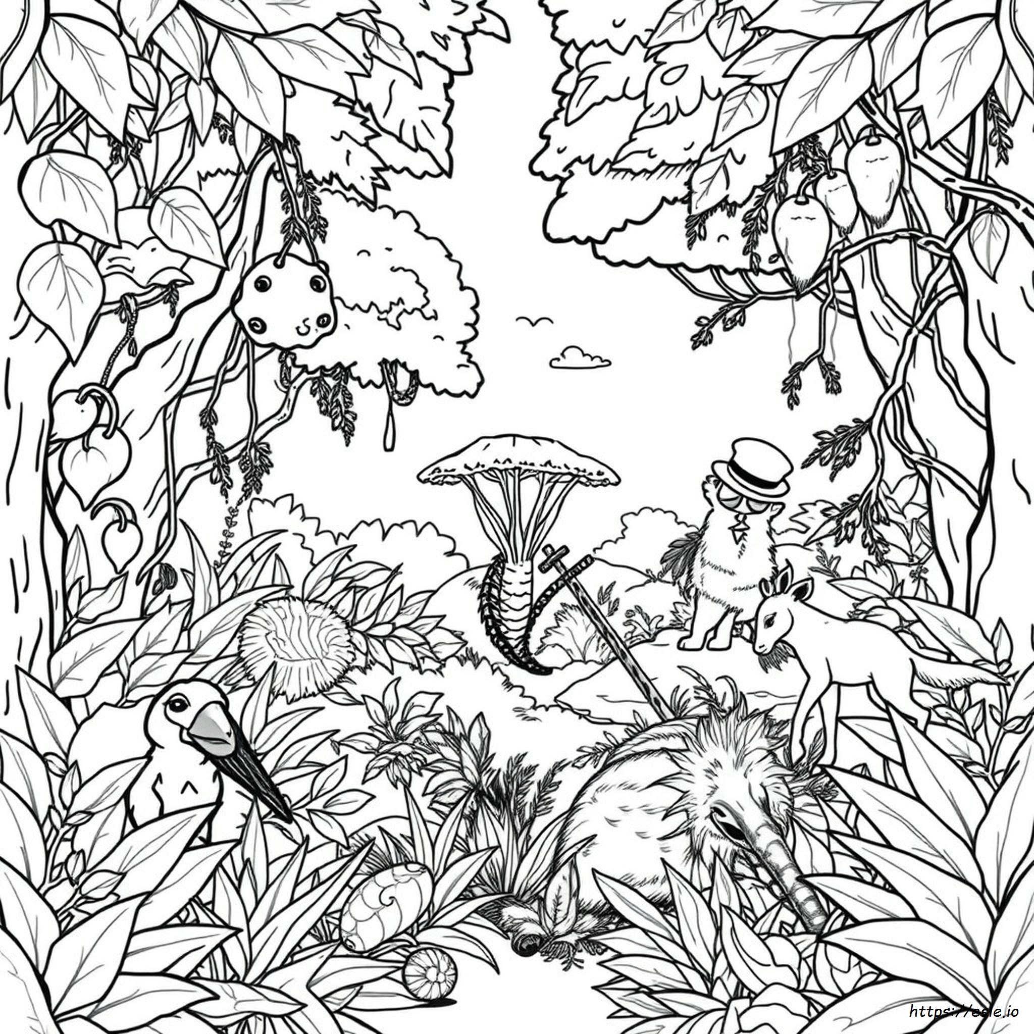 Jungle Animal Wild Animals Colouring Pages