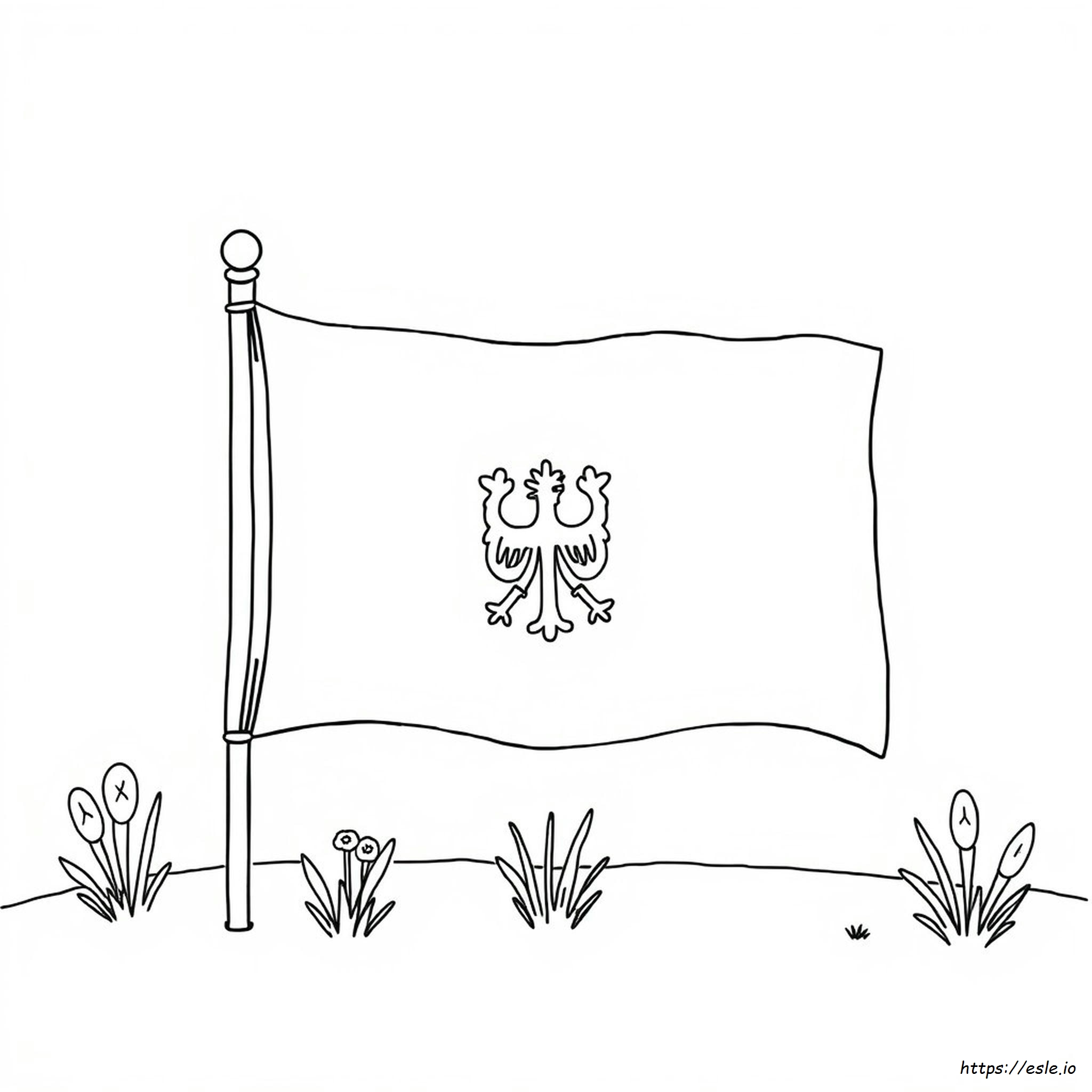 Flag Of Poland Coloring Page
