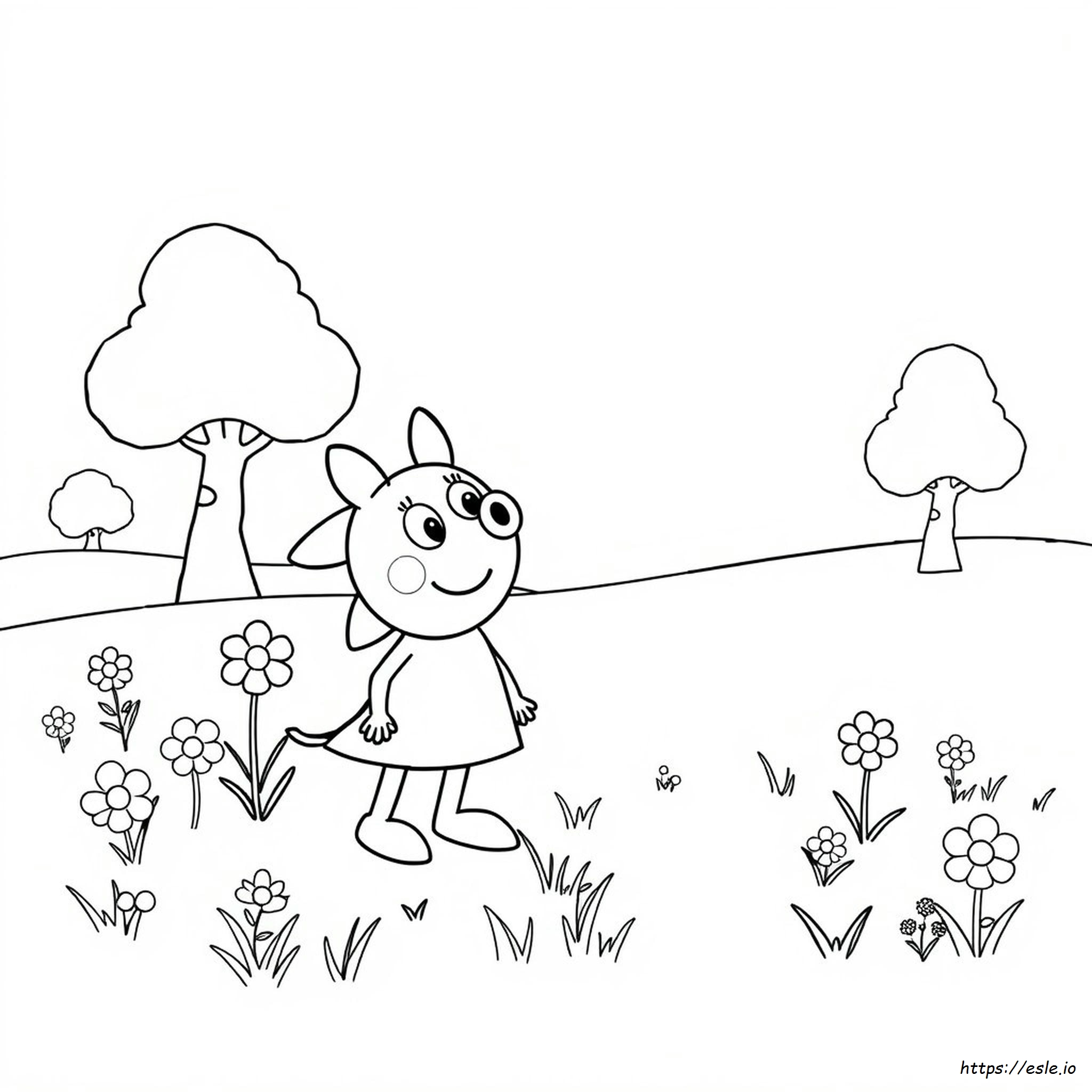 Pink Sonic Coloring Page