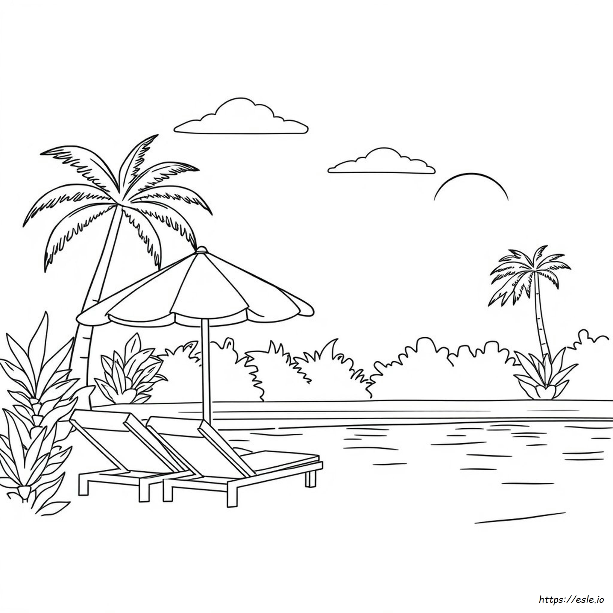 Summer Coloring Page - Free Printable PDF