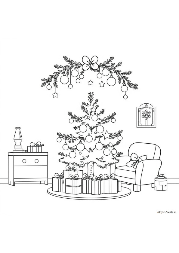 Arbol De Navidad Coloring Page