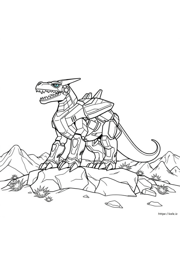 Coloring Zords Power Rangers Dino Charge Para Colorear