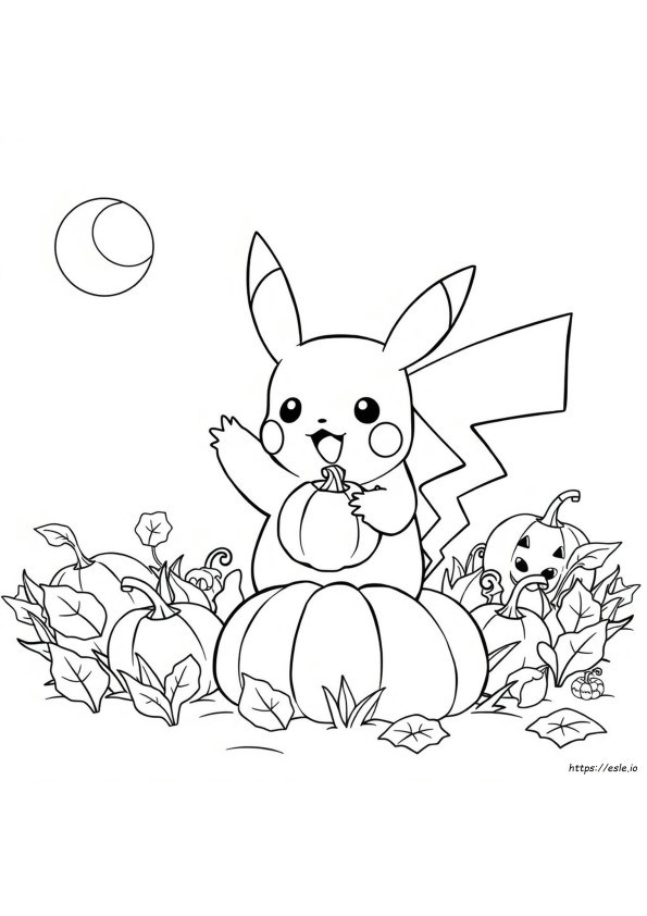 Pokemon Pikachu Pokemon Halloween Coloring Pages