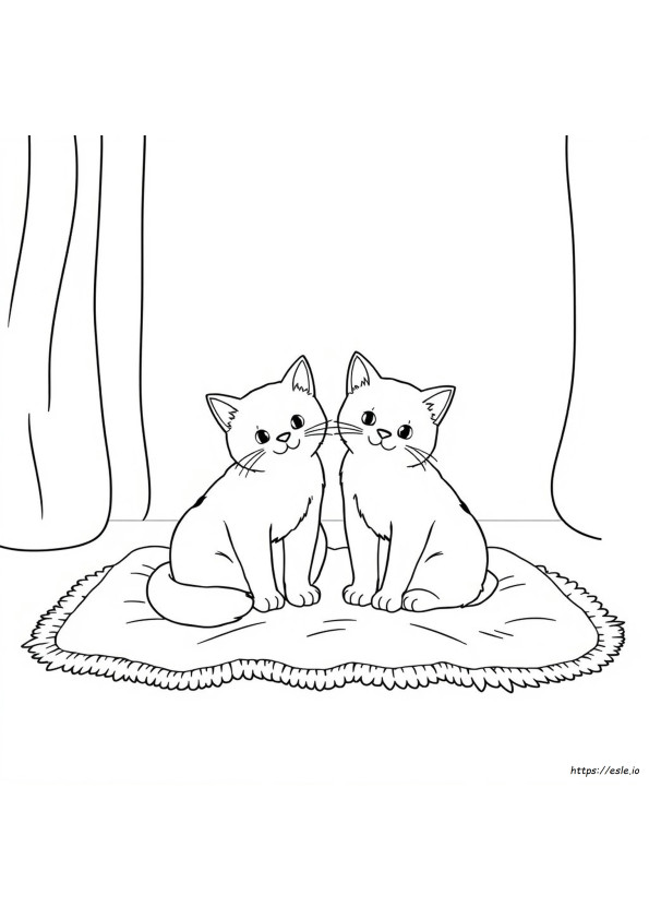 Due Gatti Da Colorare