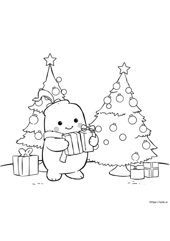 Christmas Squishmallow Coloring Sheet