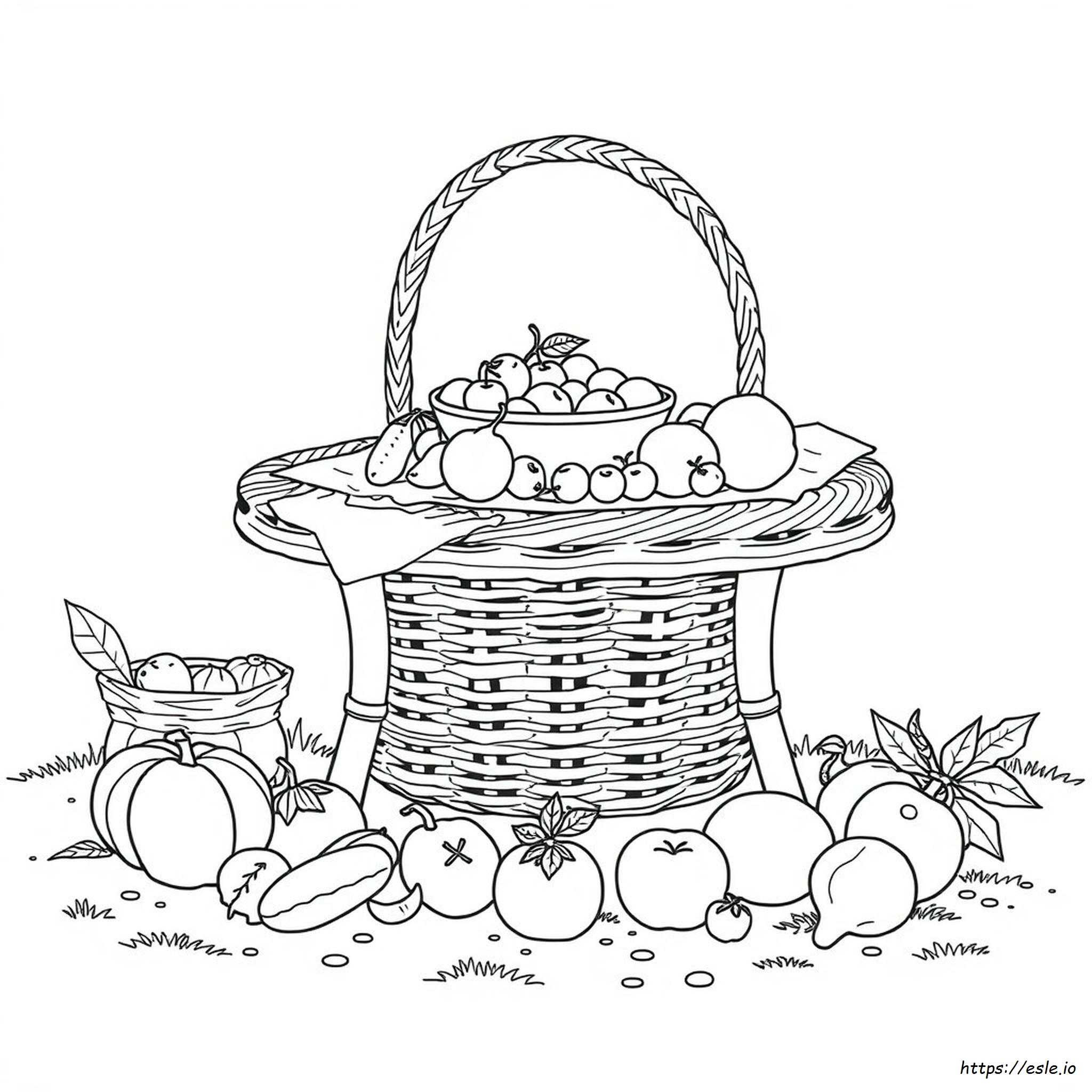 Gambar Keranjang Buah Untuk Diwarnai