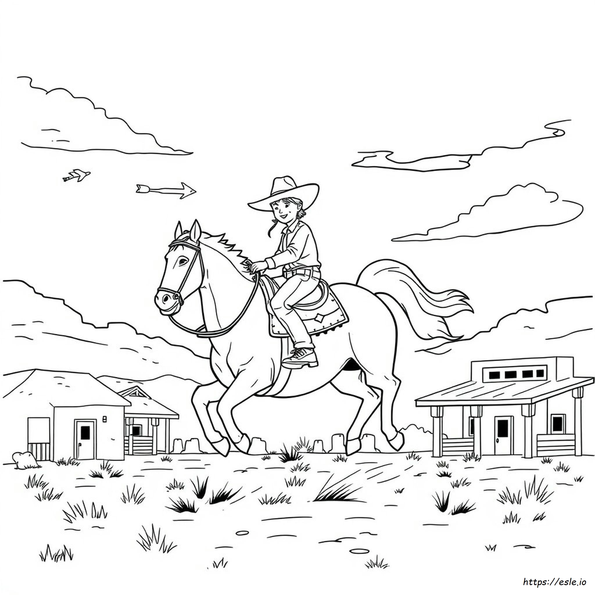 Western Cowboy Coloring Pages