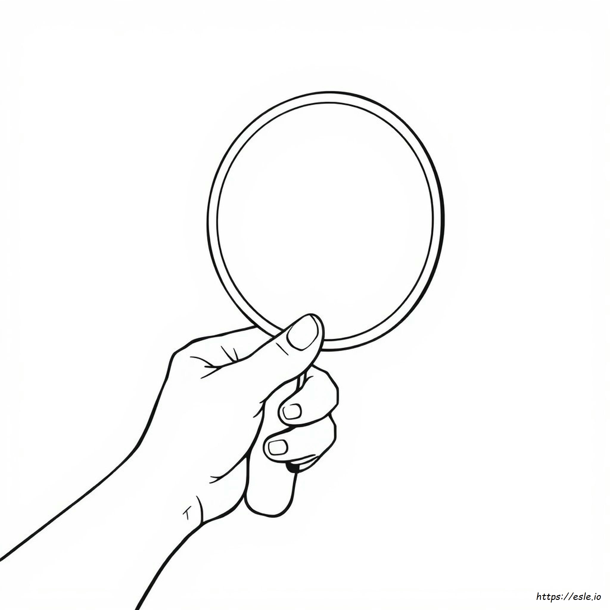 Hand Mirror Coloring Page