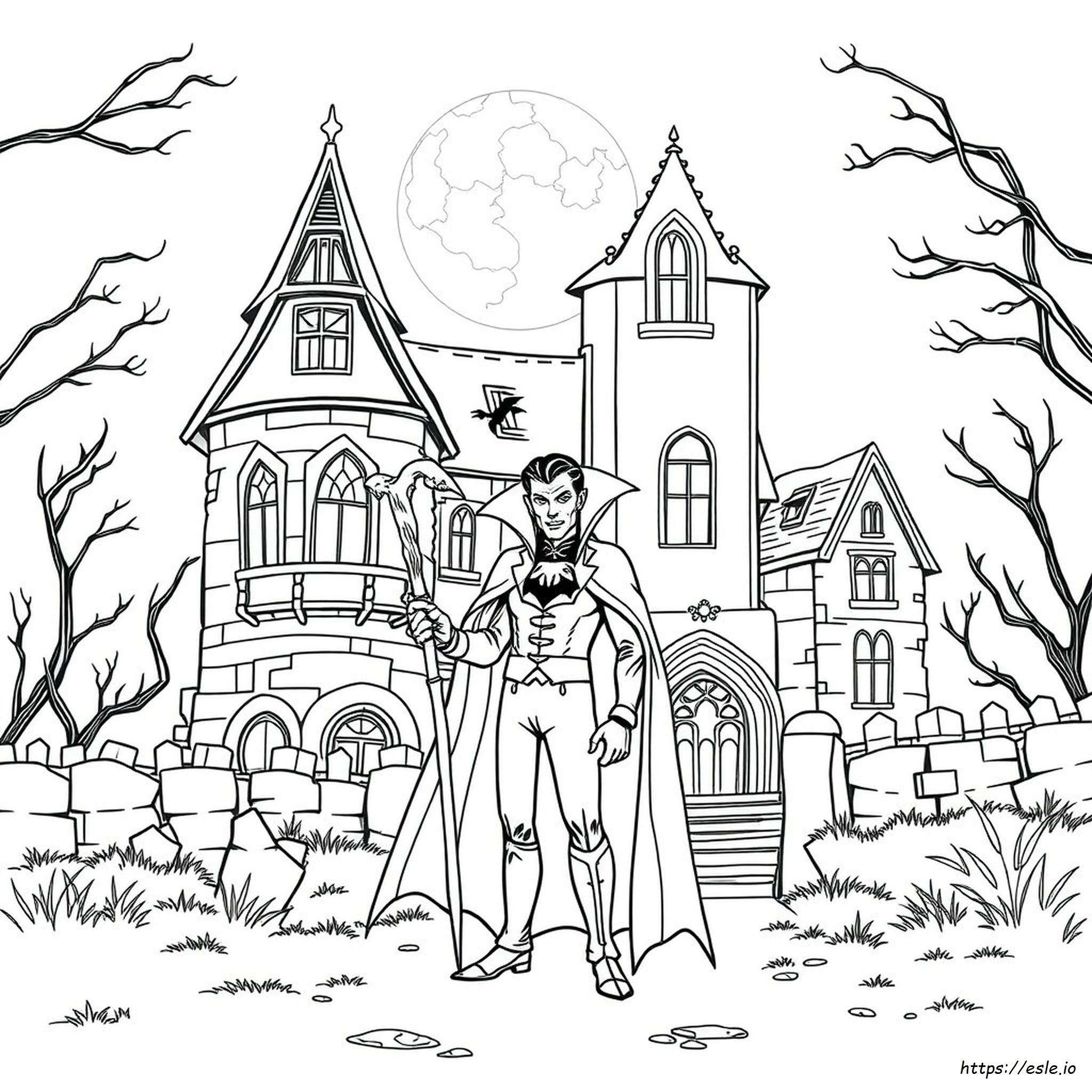 Realistic Dracula Coloring Pages