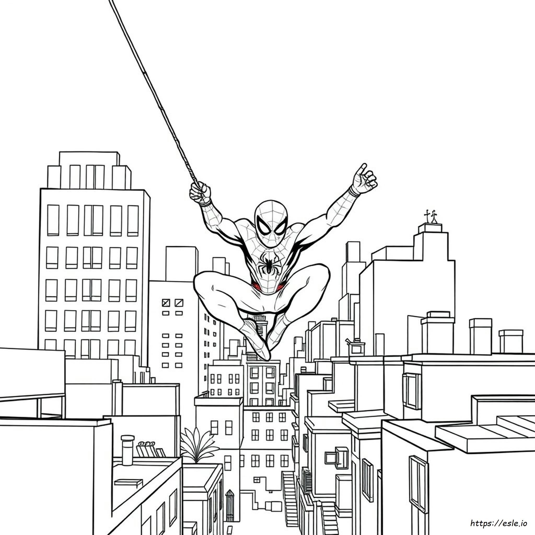 Spider-Man Gambar Mewarnai Gratis untuk Dicetak