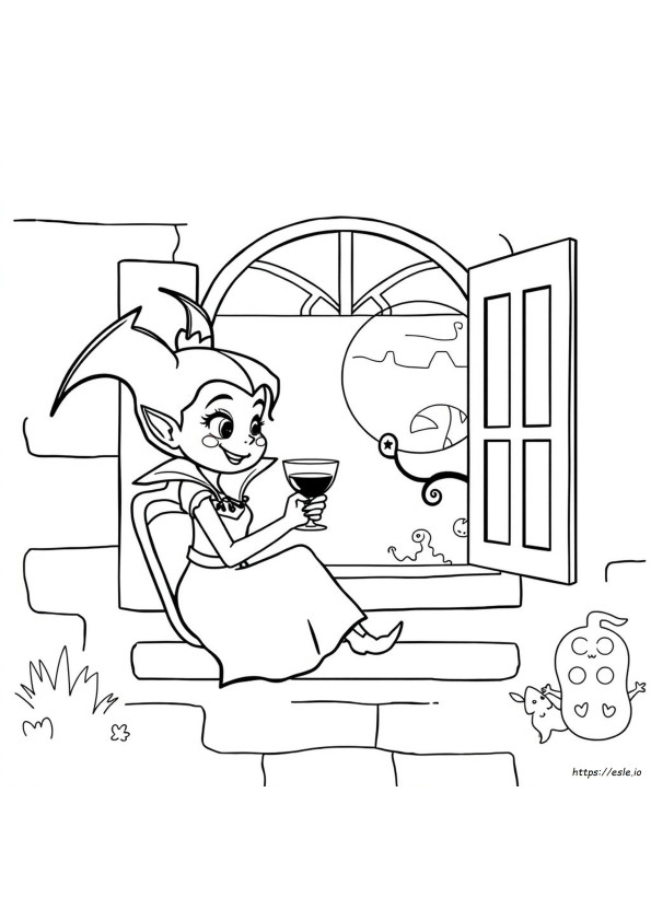 Gambar Mewarnai Vampirina Untuk Dicetak