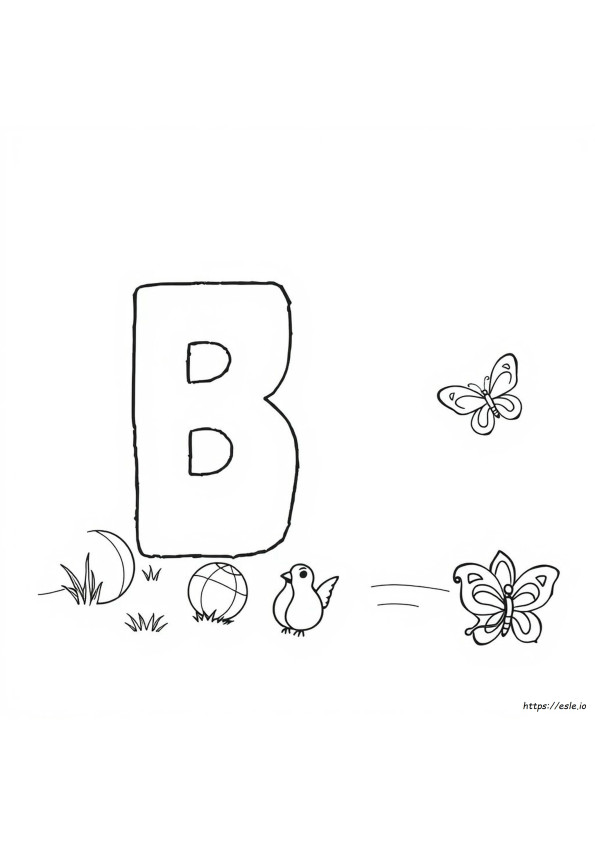 Scheda Da Colorare Lettera B