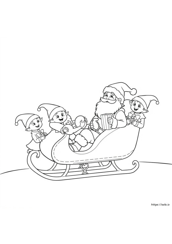 Noel Baba Elfi Boyama Sayfaları