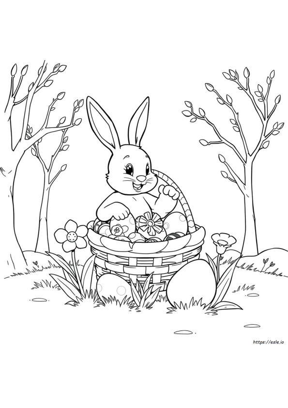 Cesto Di Pasqua Da Colorare