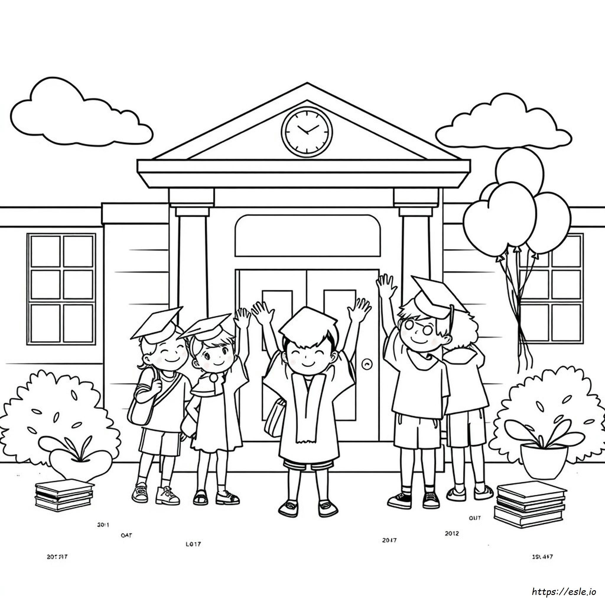Gambar Mewarnai Hari Terakhir Sekolah Untuk Dicetak