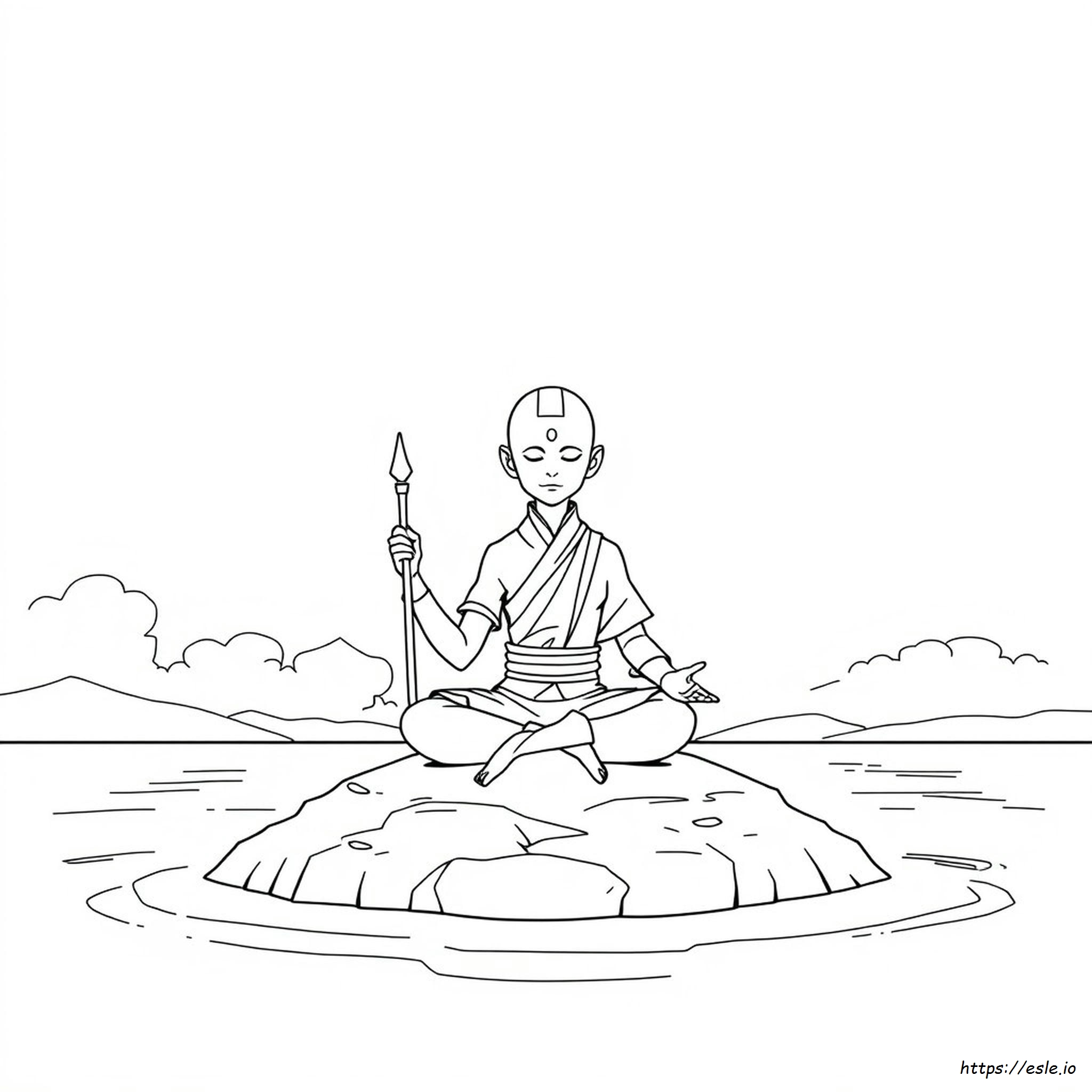 Avatar The Last Airbender Gambar Mewarnai Aang