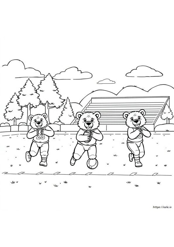 Urși Fotbal Desene De Colorat
