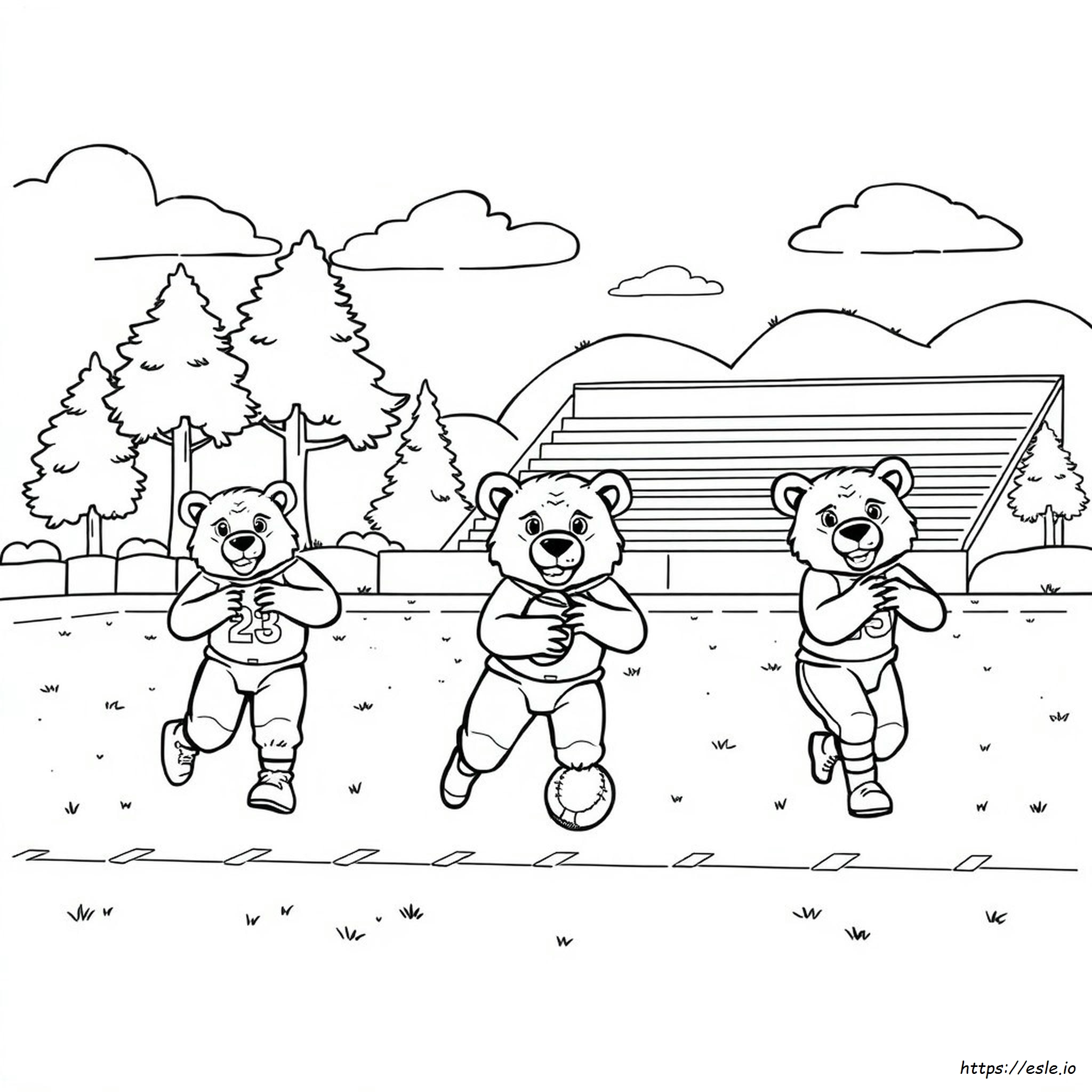 Bears Football Coloring Page - Free Printable