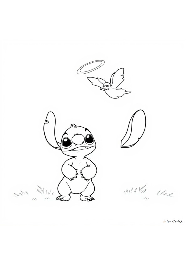Kolorowanki Stitch I Angel Disneya