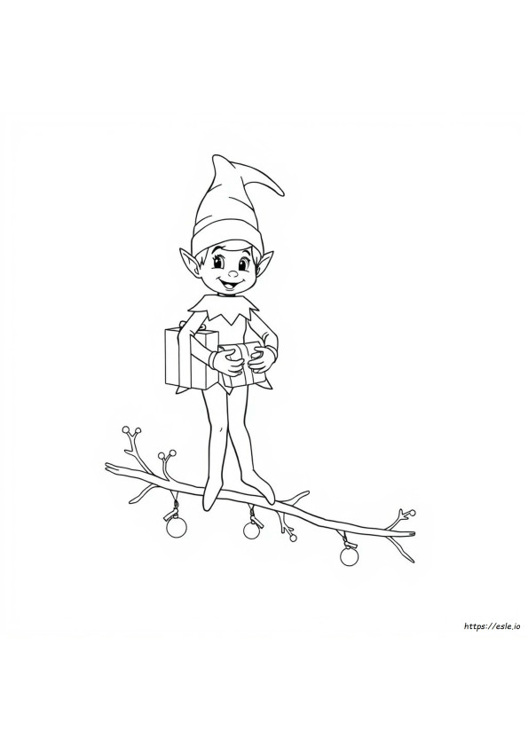 Elf On The Shelf Kleurplaat