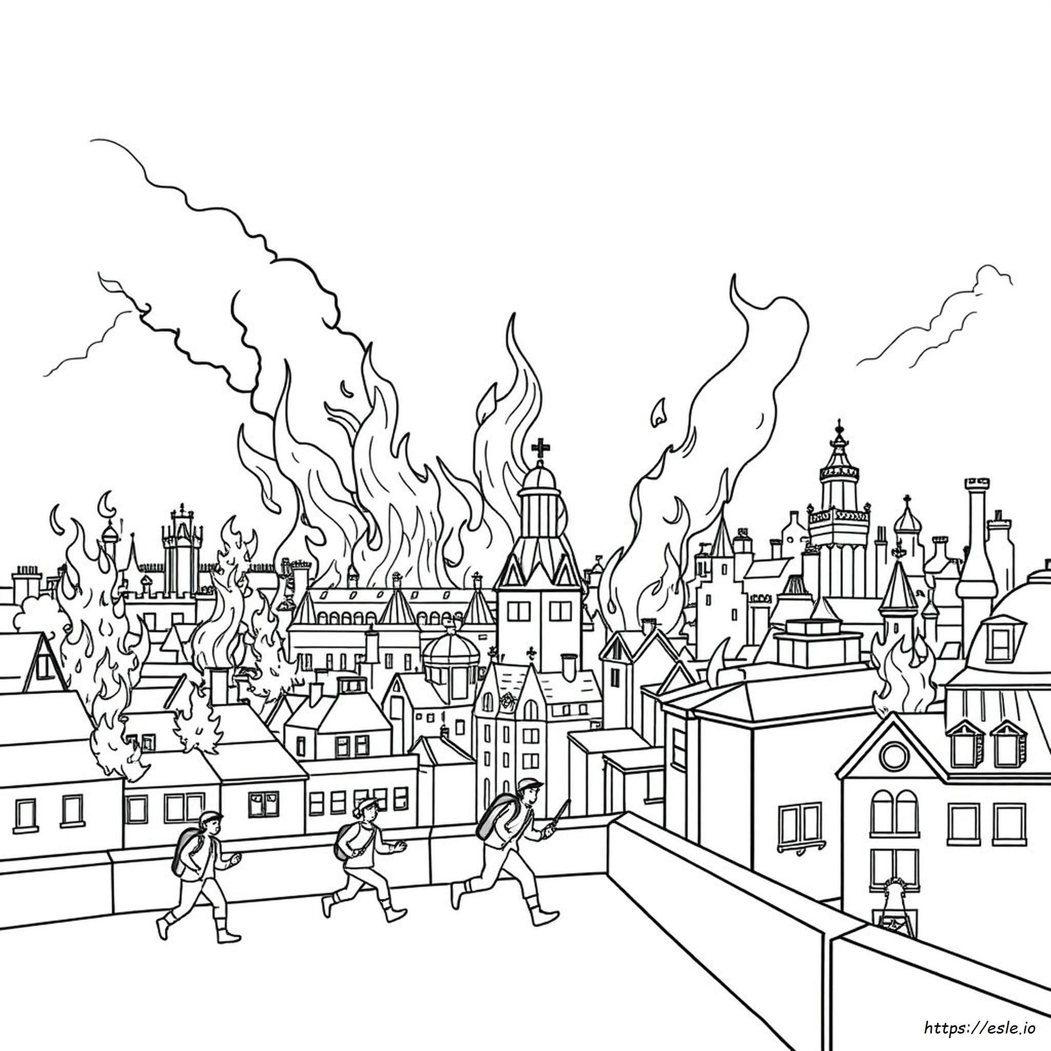 Colouring Pages Great Fire Of London