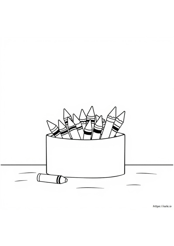 Box Of Crayons Coloring Sheet