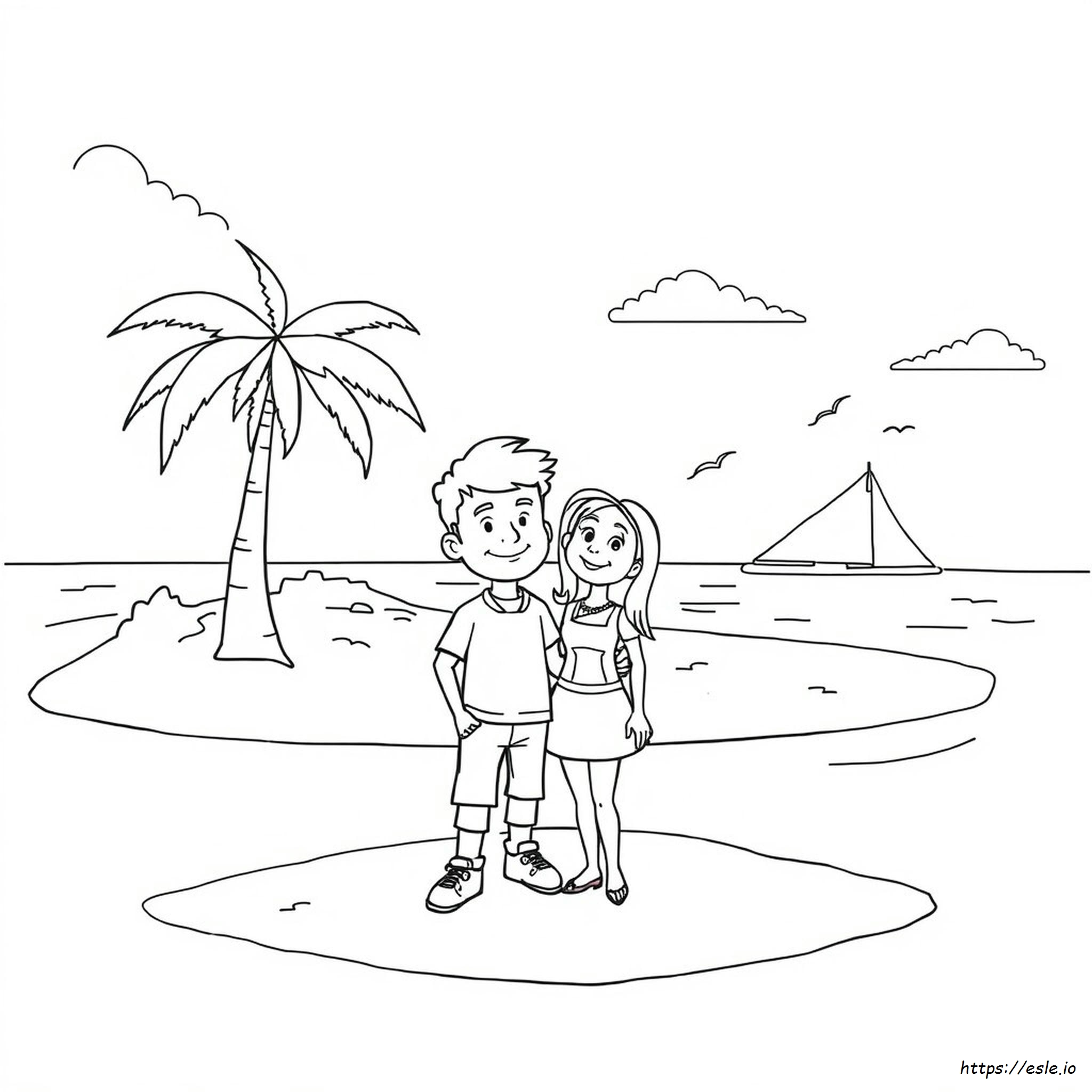Steve And Maggie Colouring Pages