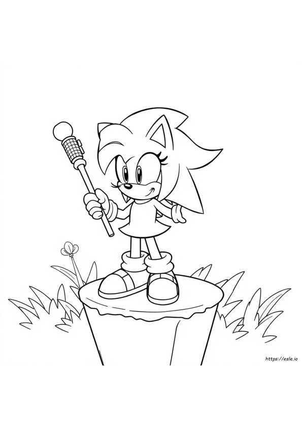 Amy Rose La Erizo Dibujos Para Colorear
