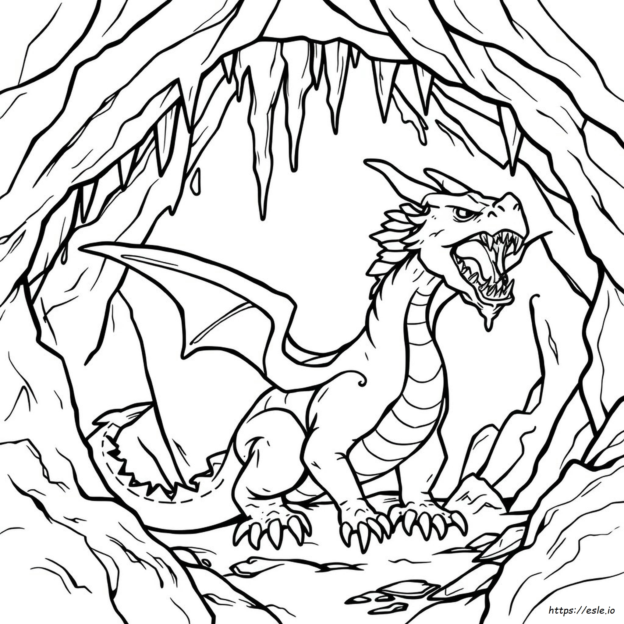 Gambar Mewarnai Naga Seram Dapat Dicetak