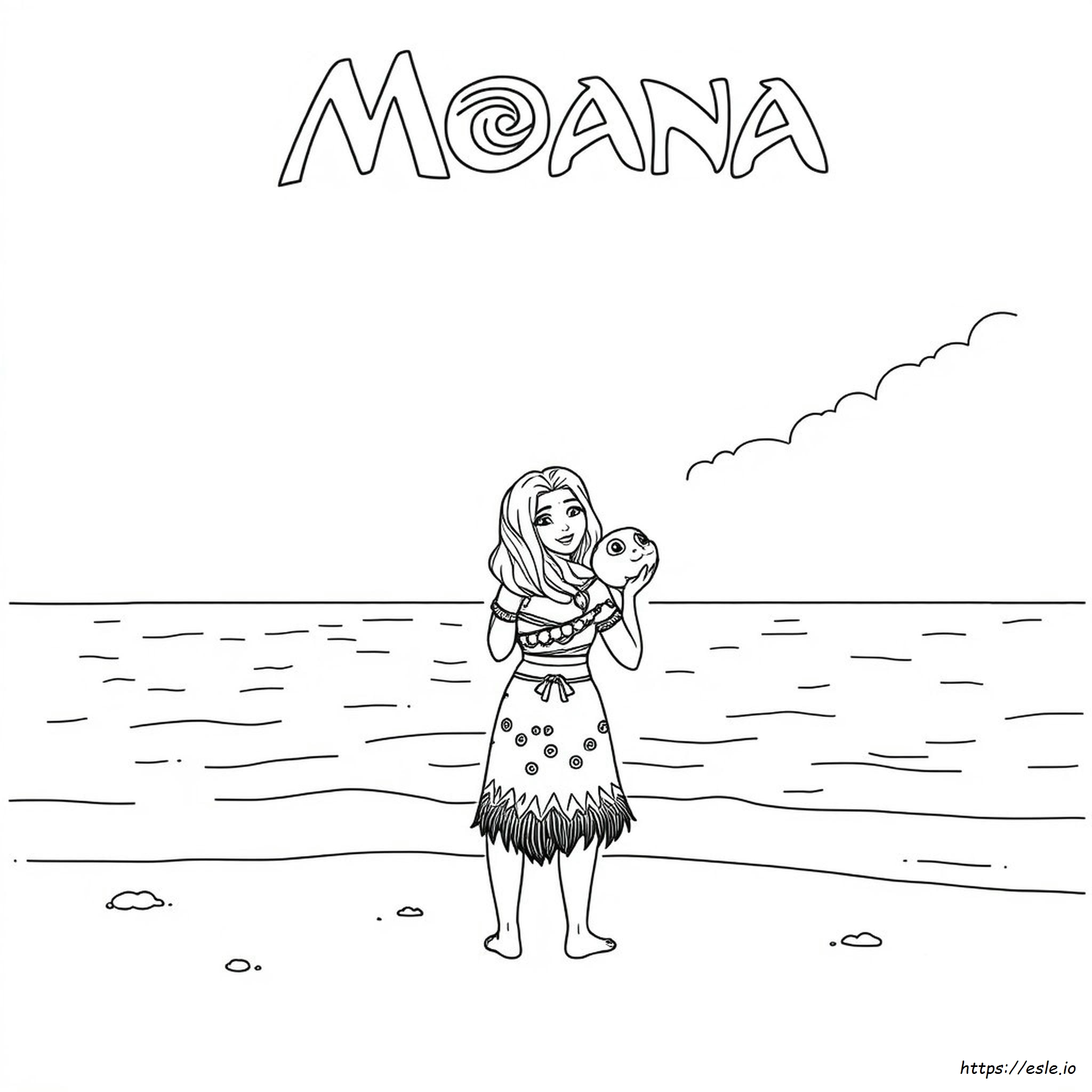 Moana Mewarnai Gambar Gratis