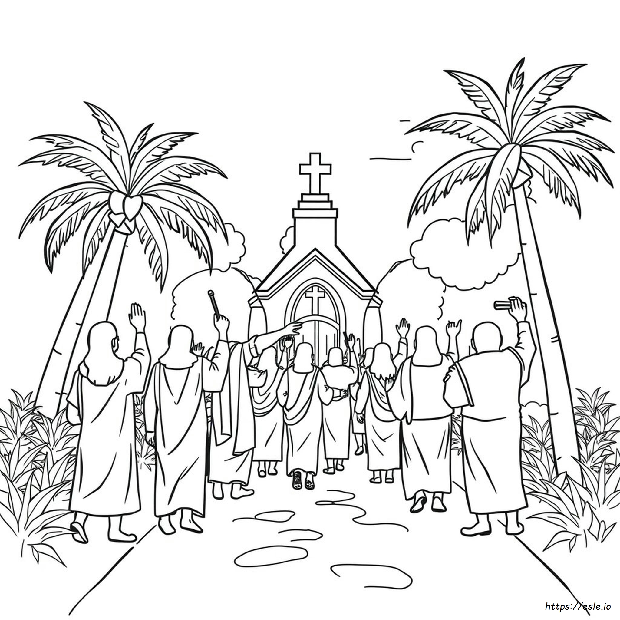 Palm Sunday Coloring Pages Free - Printable Images