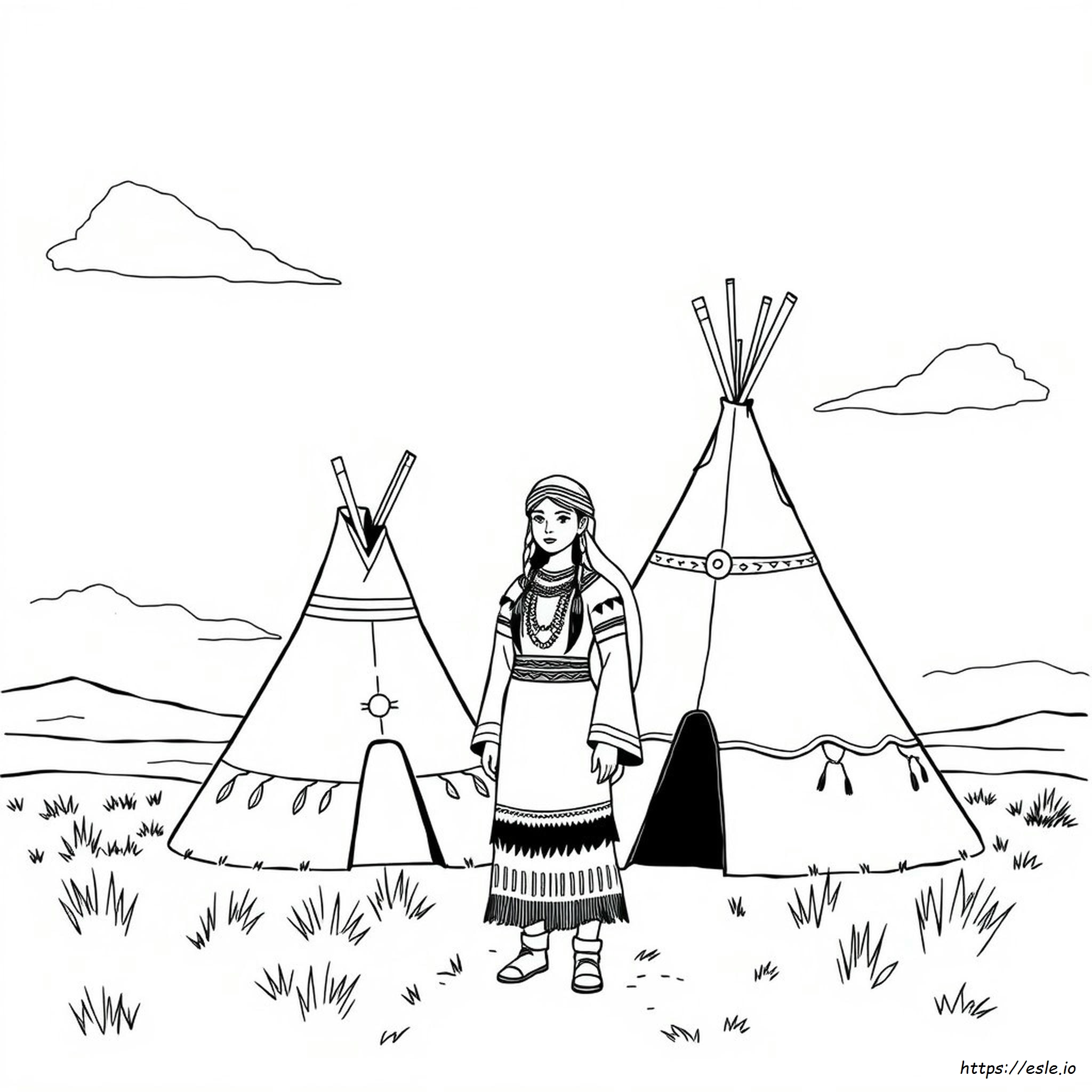 Navajo Coloring Page - Free Printable for Kids