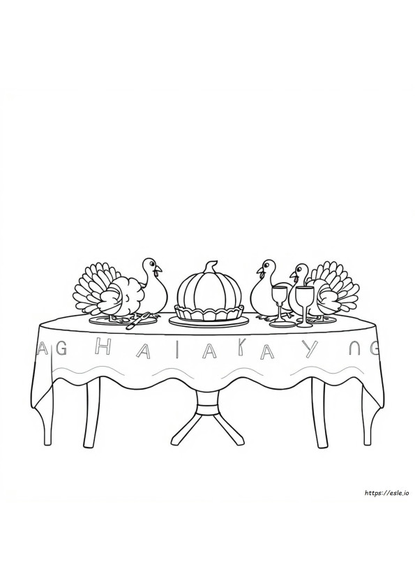 Thanksgiving Coloring Tablecloth