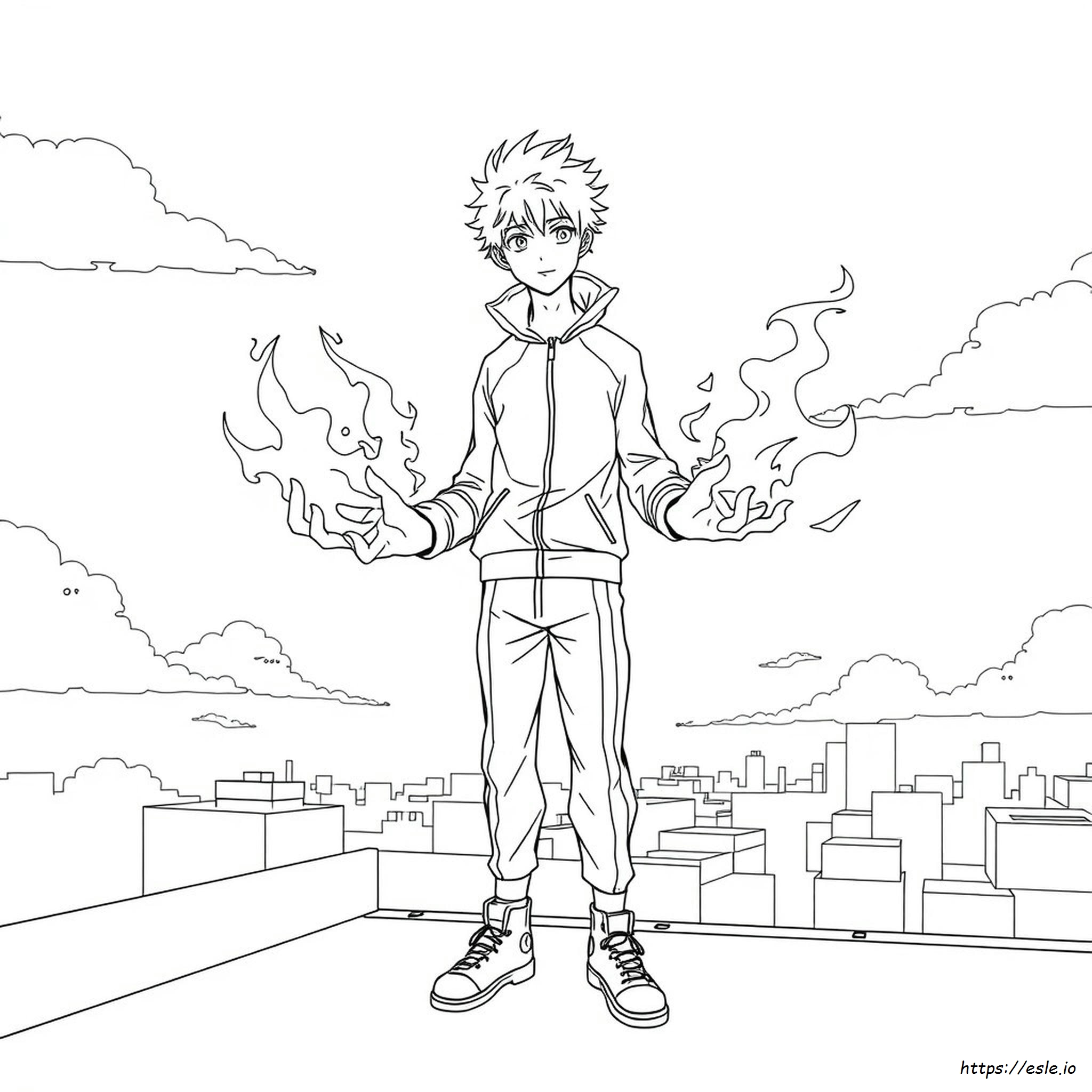 Shoto Todoroki Coloring Page