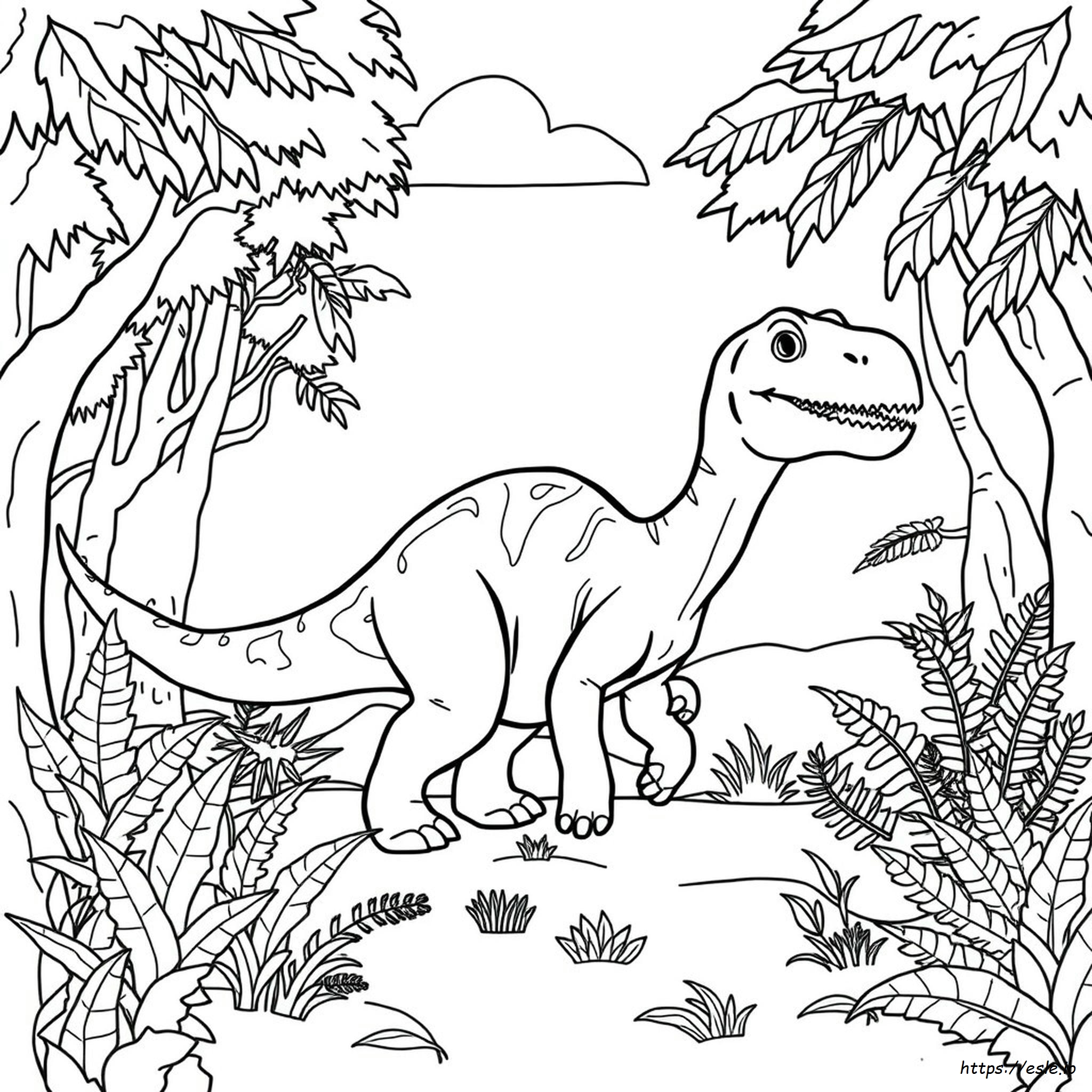 Gambar Mewarnai Dinosaurus Untuk Anak Prasekolah