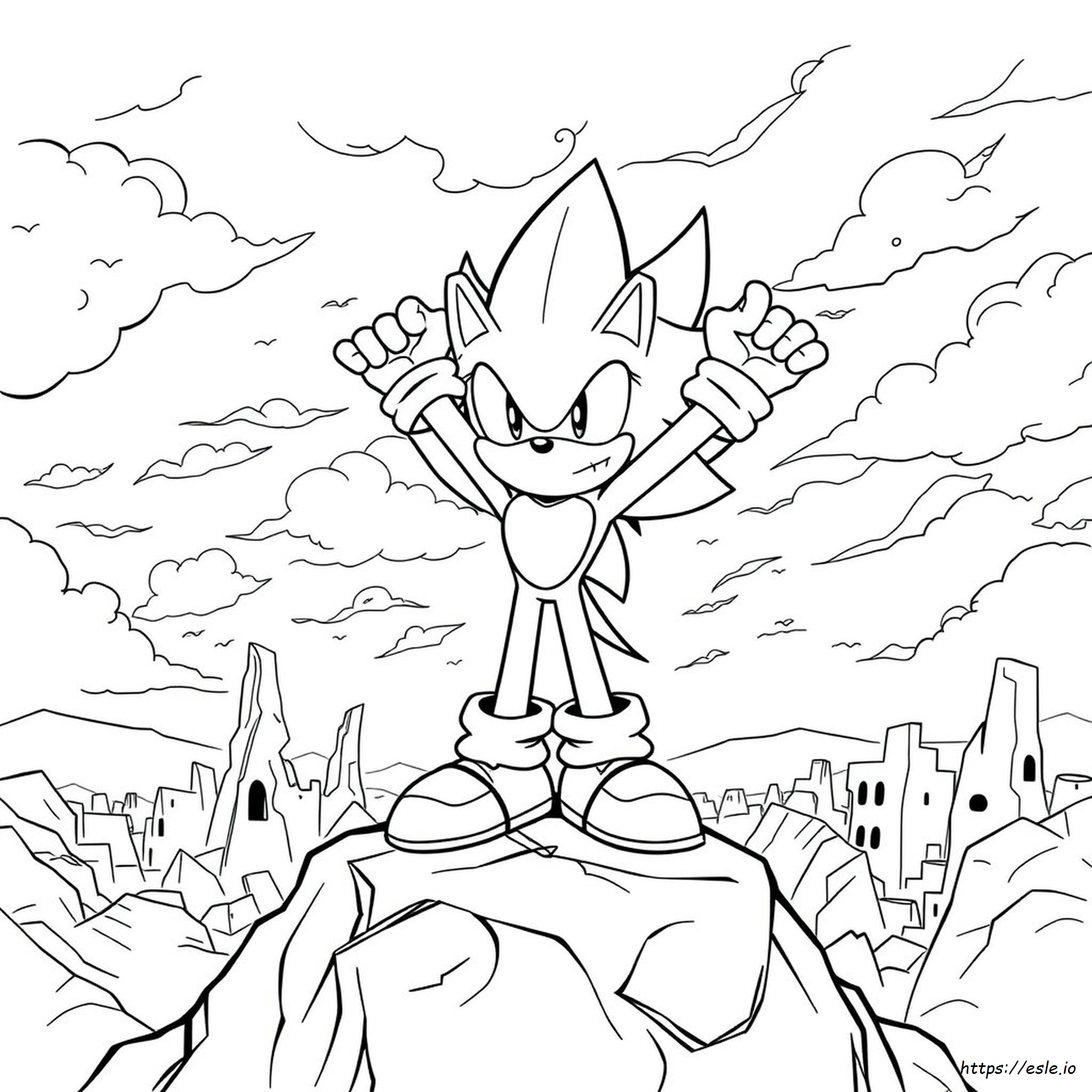 Unleashed Sonic Werehog Coloring Pages