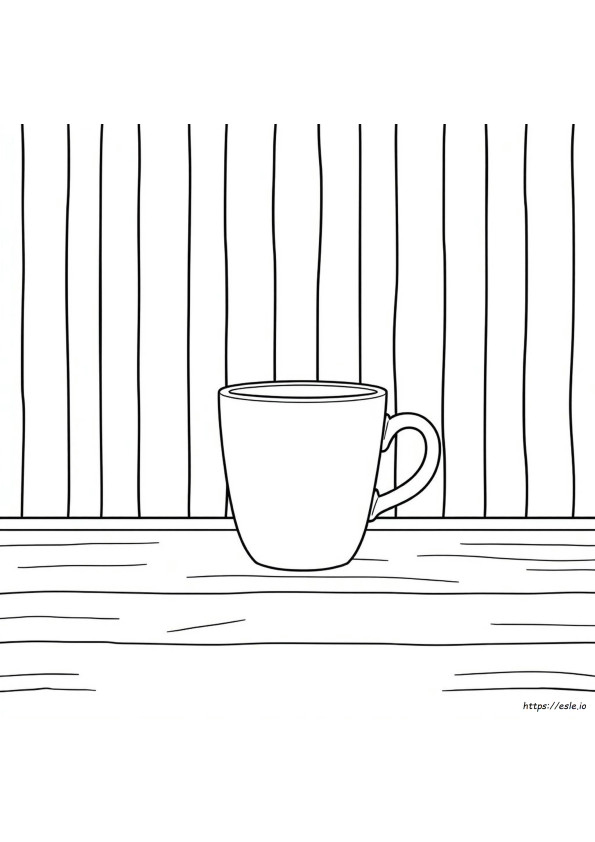 Cup Coloring Page