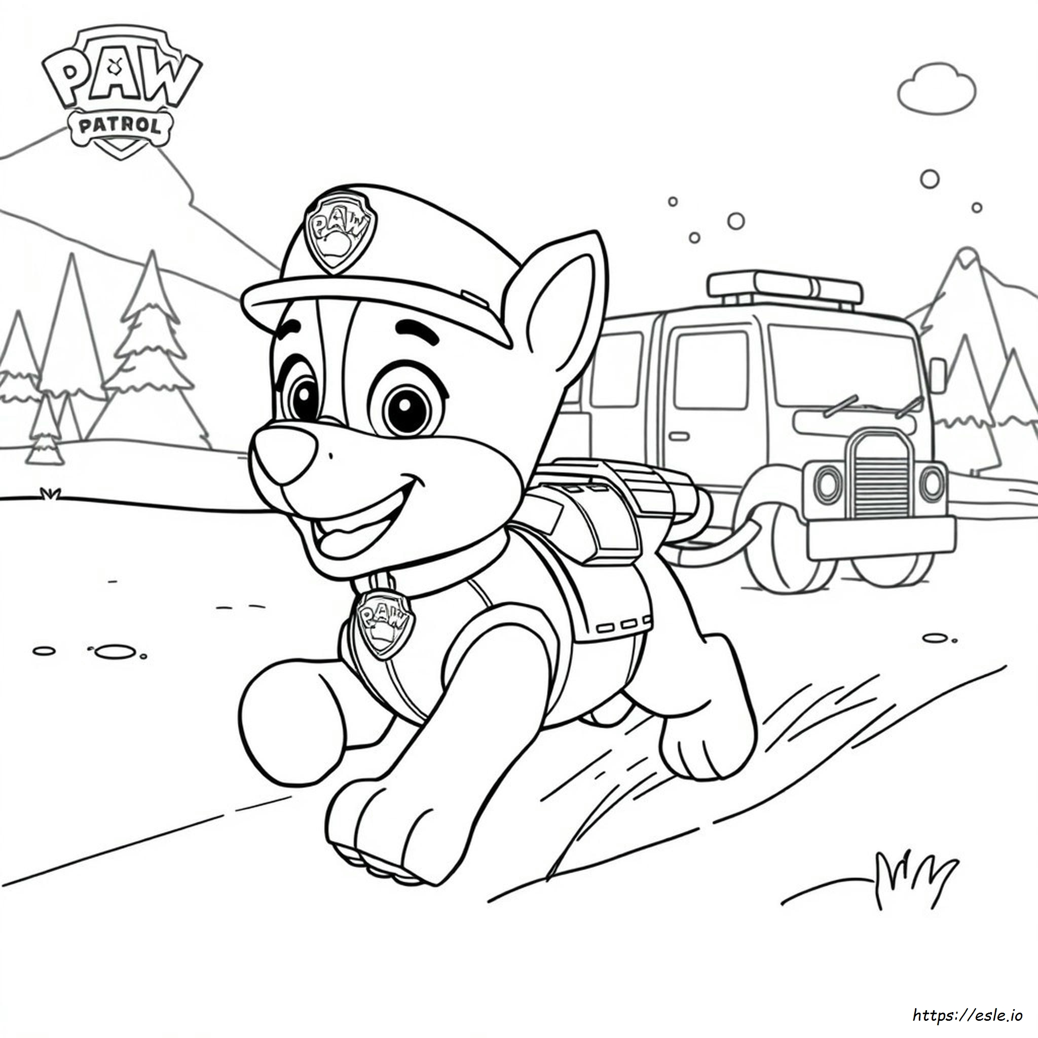 Paw Patrol Colouring Chase