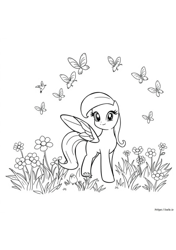 Fluttershy Coloring Pages