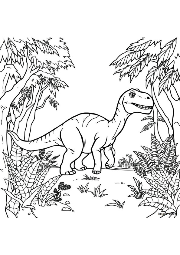 Dinosaurus Värityskuvat Tulostettava
