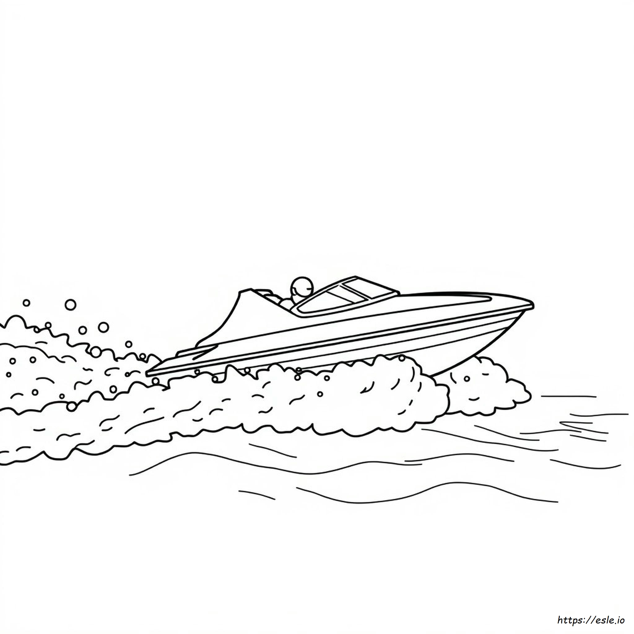 Jet Boat Coloring Pages