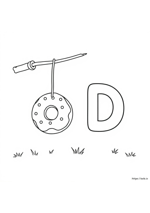 D Kleurplaat Voor Donut