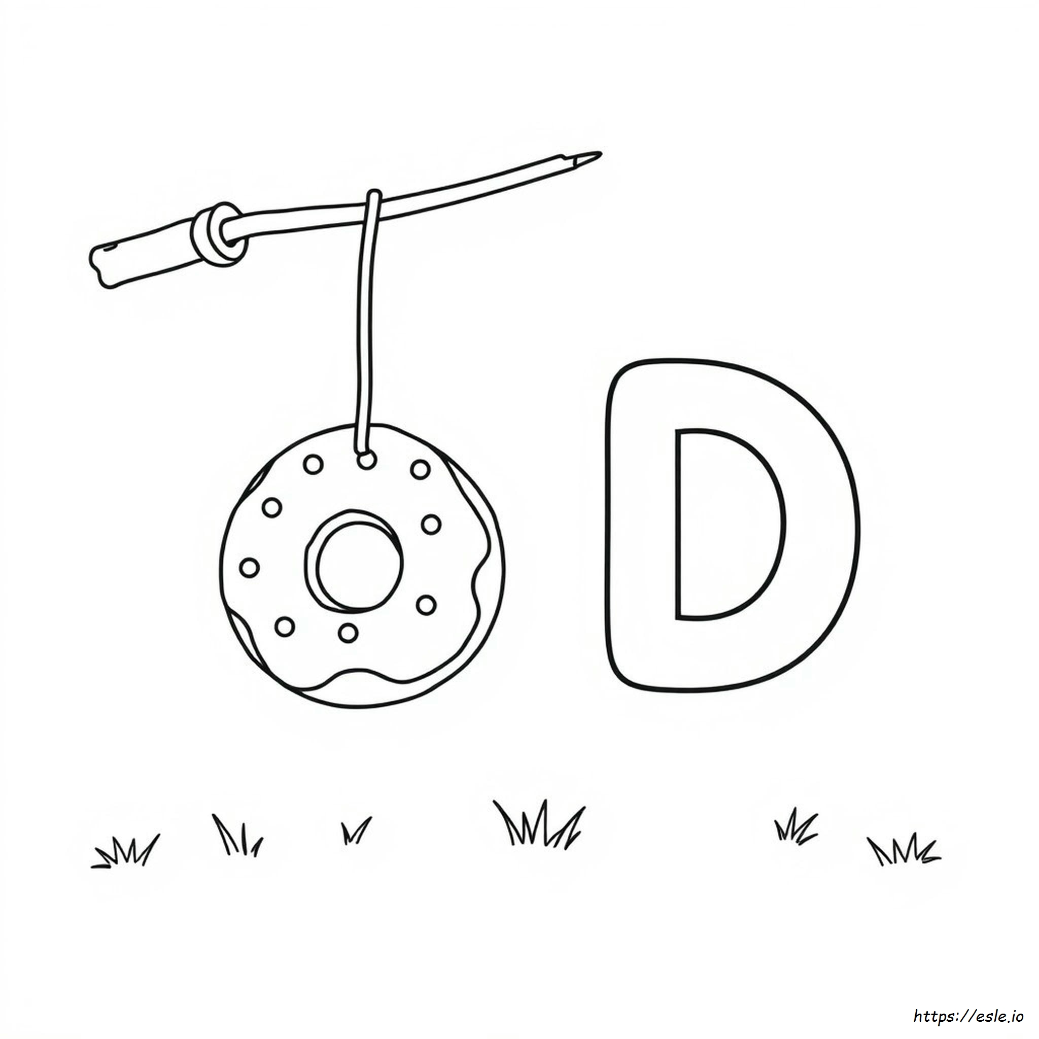 Pagina Da Colorare D Come Donut