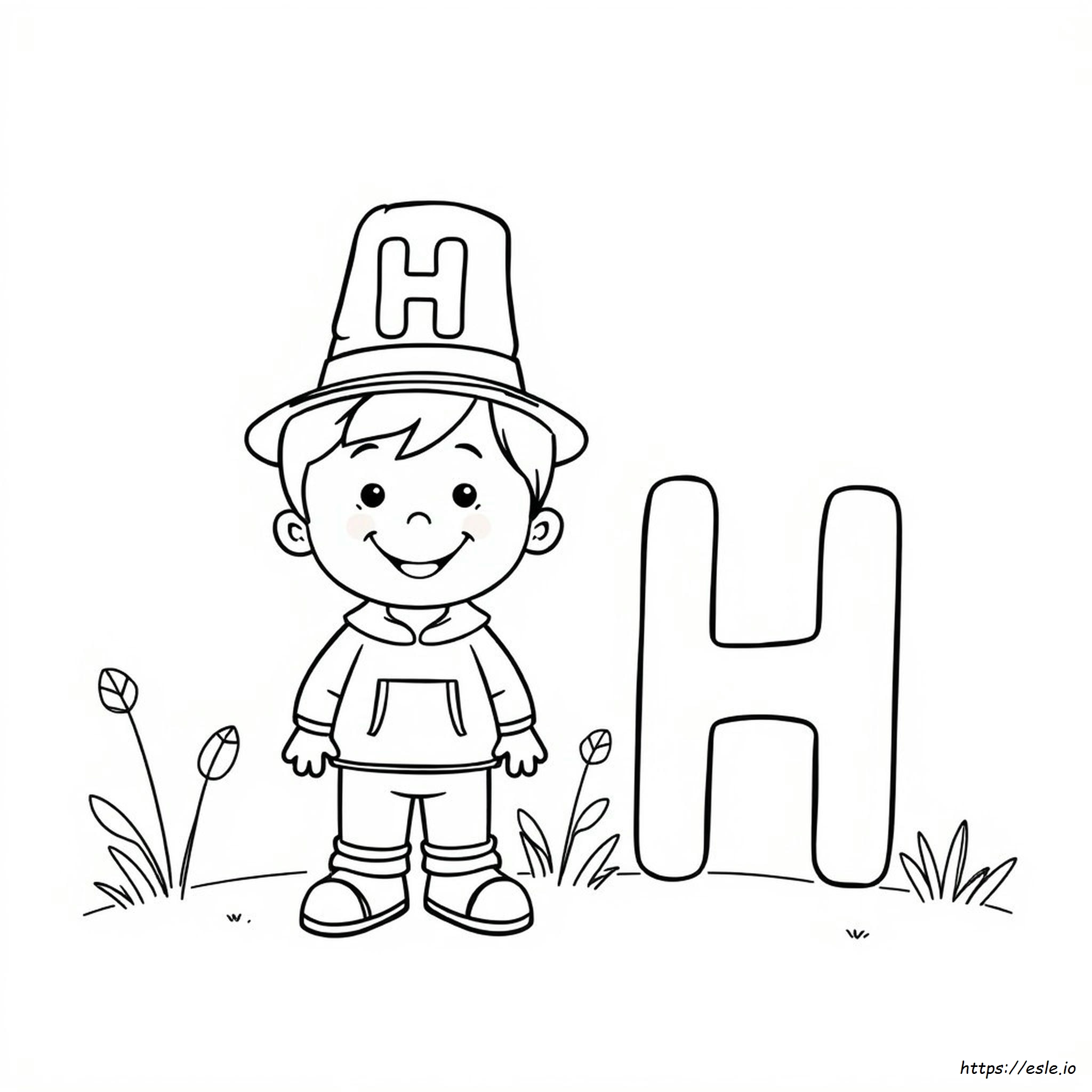 H Is For Hat Coloring Page