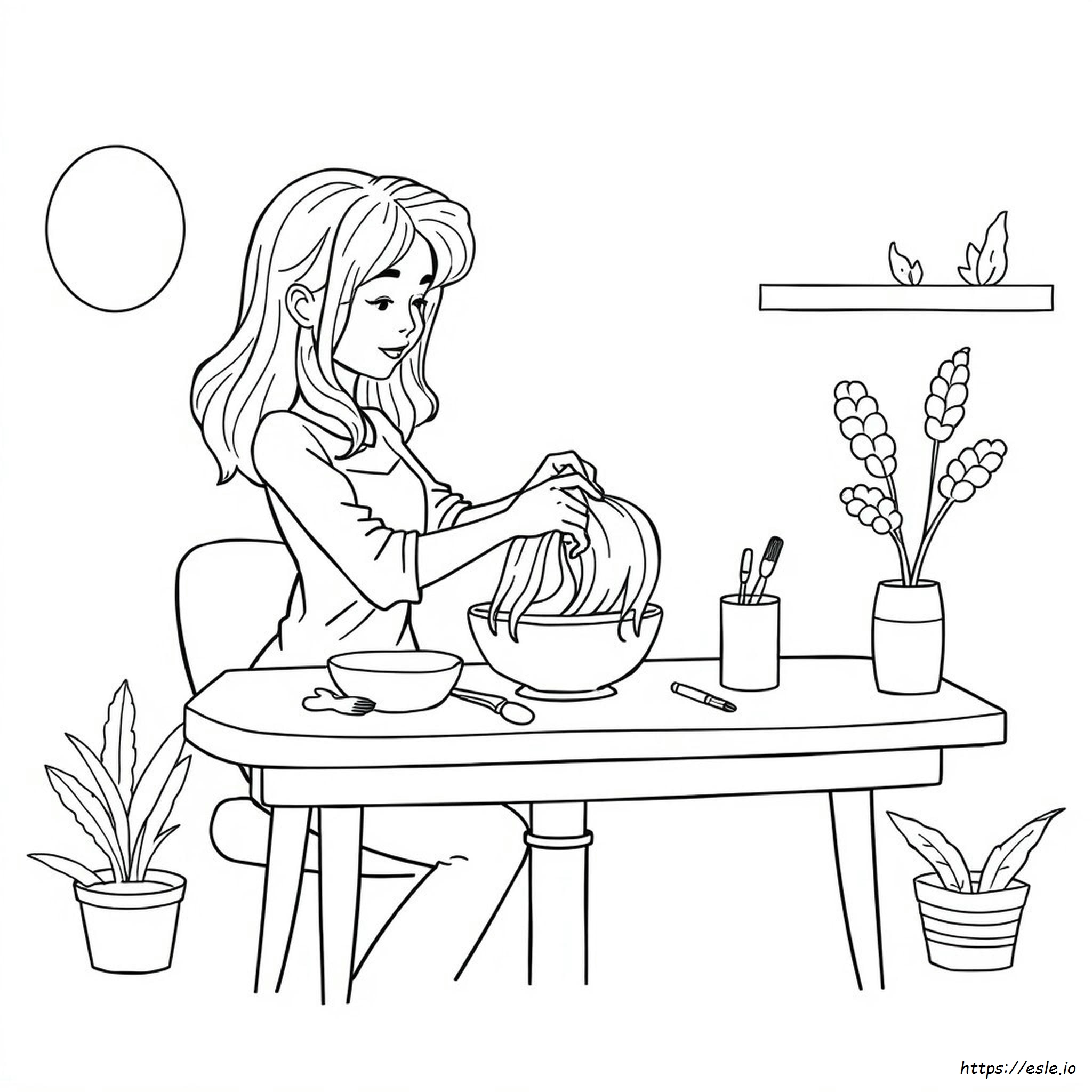 Gambar Mewarnai Perawatan Untuk Rambut Rusak Karena Mewarnai