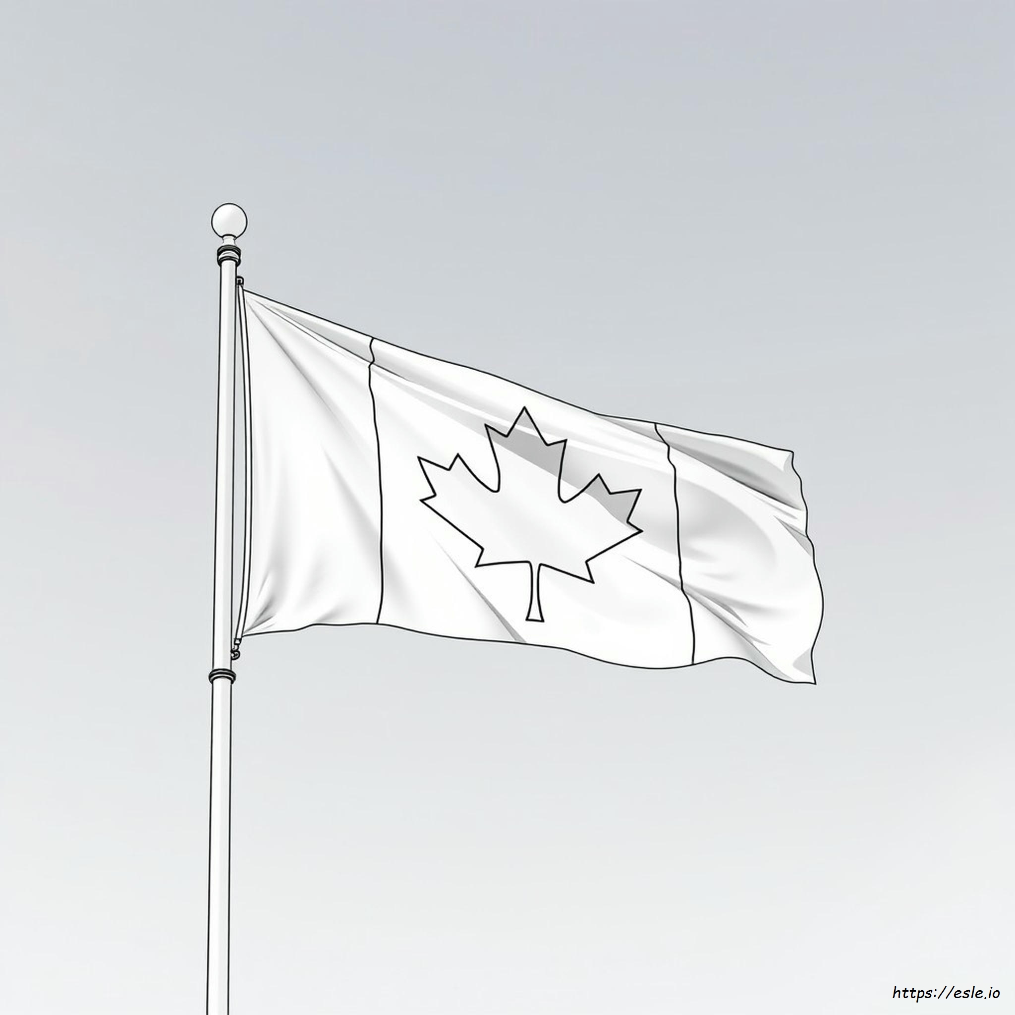 Coloring Page Of Canadian Flag